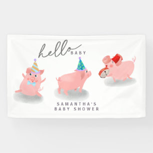 piggy baby shower banner