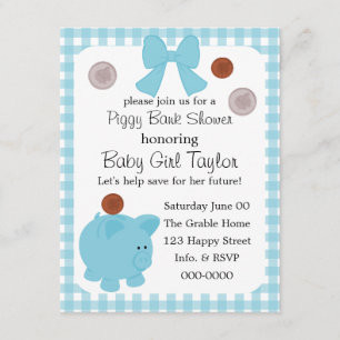 Piggy Bank Baby Shower Invitation