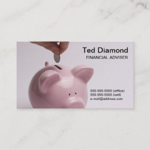 Piggy Bank Bront & Back Business Cards