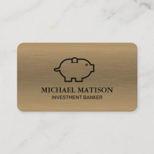 Piggy Bank Logo Financial Business Card
