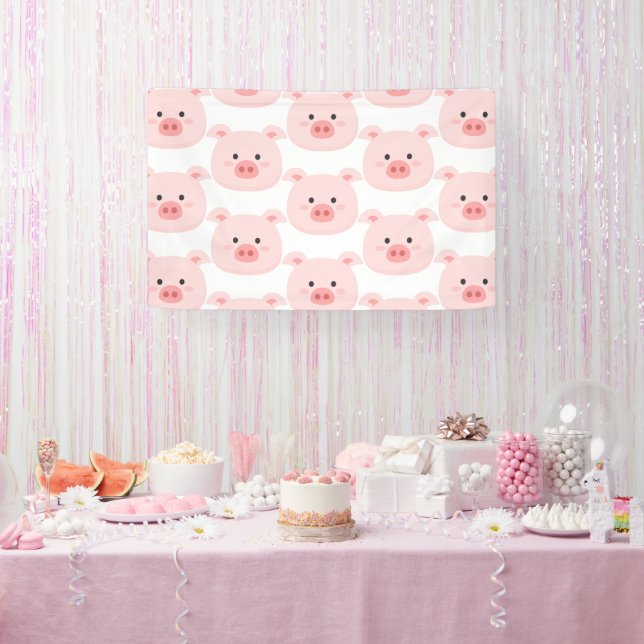 Piggy Birthday Kids Art Banner (Party)