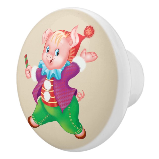 piggy ceramic knob (Right)