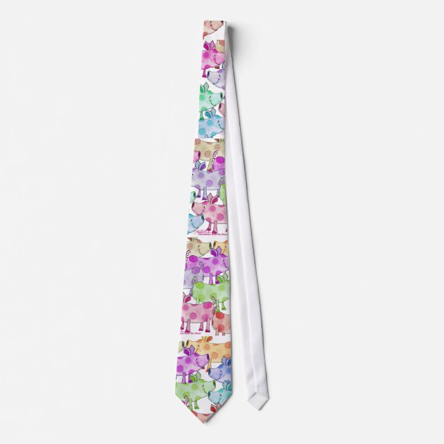 Piggy Collage Tie (Front)