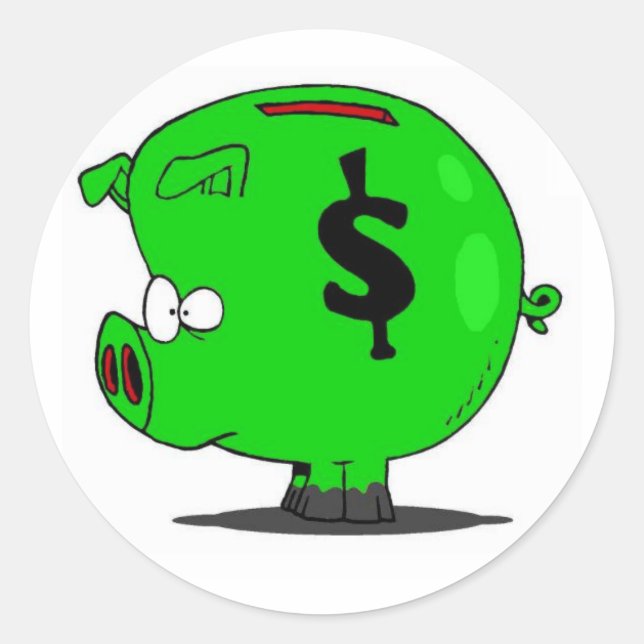 Piggy Collection Classic Round Sticker (Front)