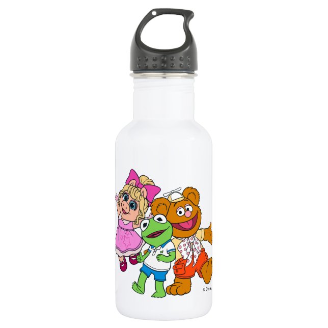 Piggy, Kermit & Fozzie 532 Ml Water Bottle (Front)