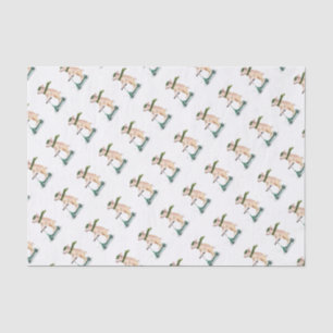 Piggy on a scooter tissue paper