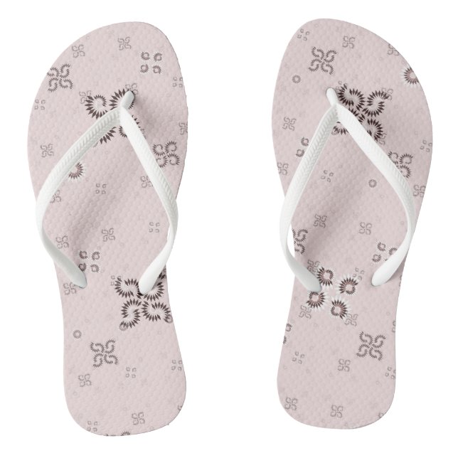 piggy pink geometric flip flops (Footbed)