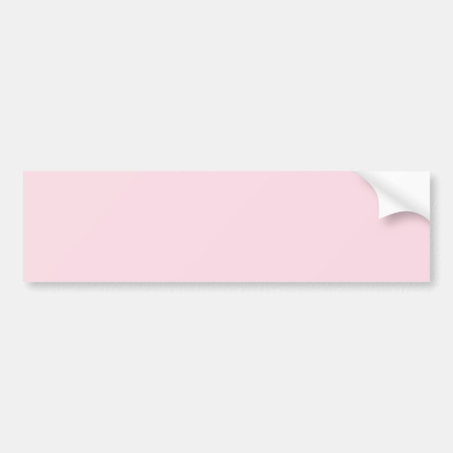 Piggy Pink Solid Colour Bumper Sticker (Front)