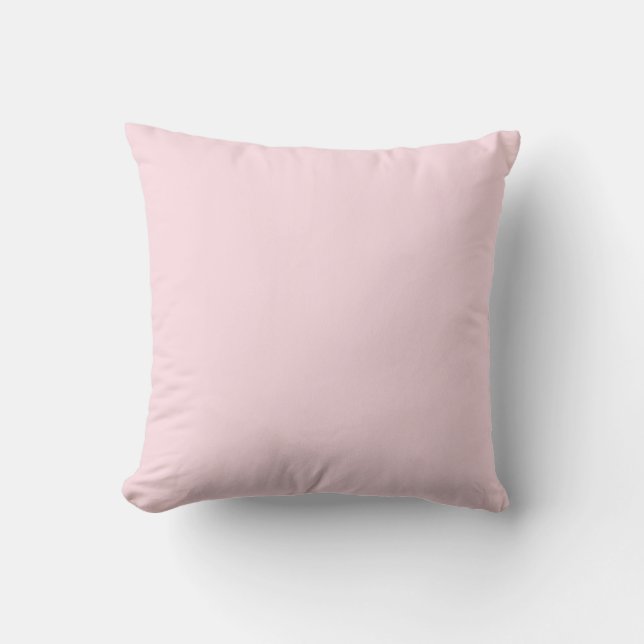 Piggy Pink Solid Colour Throw Pillow (Front)