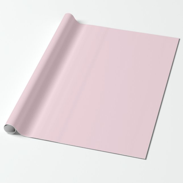 Piggy Pink Solid Colour Wrapping Paper (Unrolled)