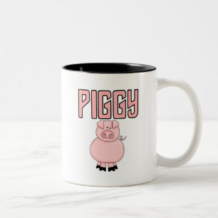 Piggy T-shirts and Gifts Two-Tone Coffee Mug