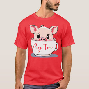 Piggy Tea Delight Pig in a Cup T-Shirt