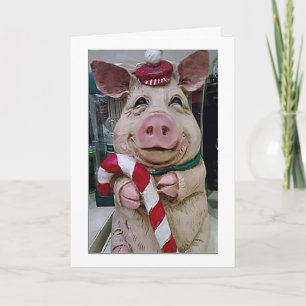 PIGGY WE WE ALL THE WAY TO SAY "MERRY CHRISTMAS" HOLIDAY CARD