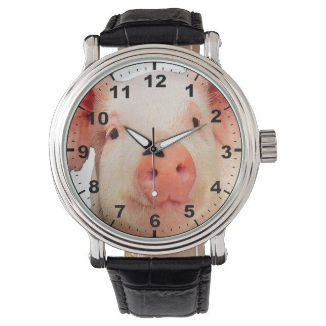 "Piglet 2" design wrist watch (Front)