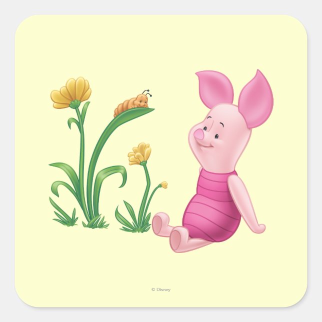 Piglet 2 square sticker (Front)
