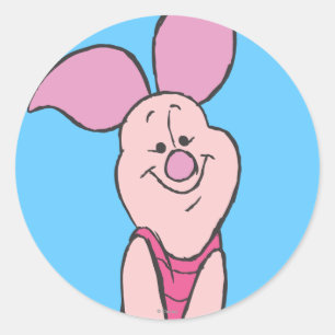 Piglet 3 classic round sticker