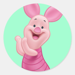 Piglet 7 classic round sticker