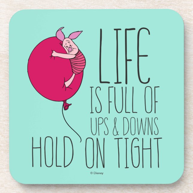 Piglet | Life is Full of Ups & Downs Coaster (Front)