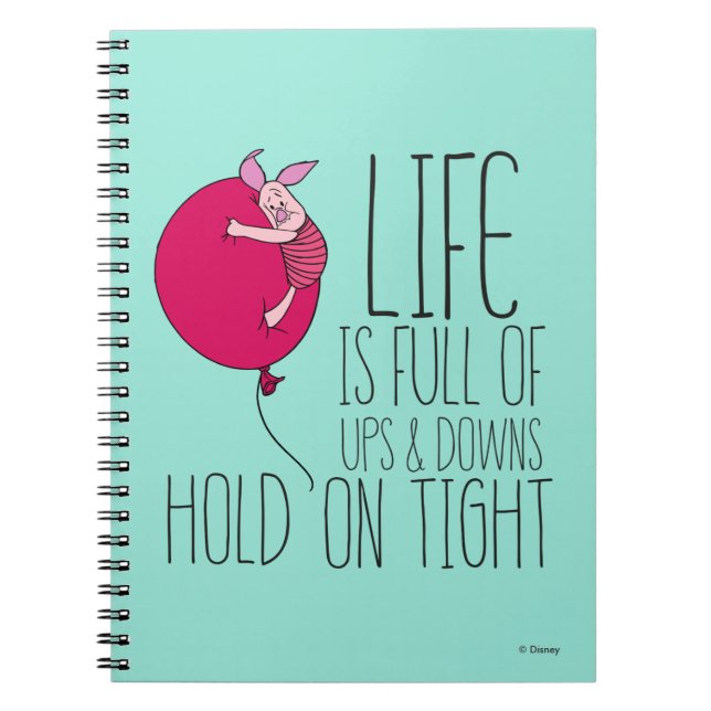 Piglet | Life is Full of Ups & Downs Notebook (Front)