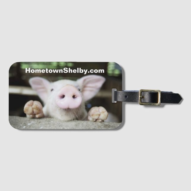 Piglet Luggage Tag (Front Horizontal)