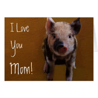 Piglet mignonne Je T'Aime Carte Maman