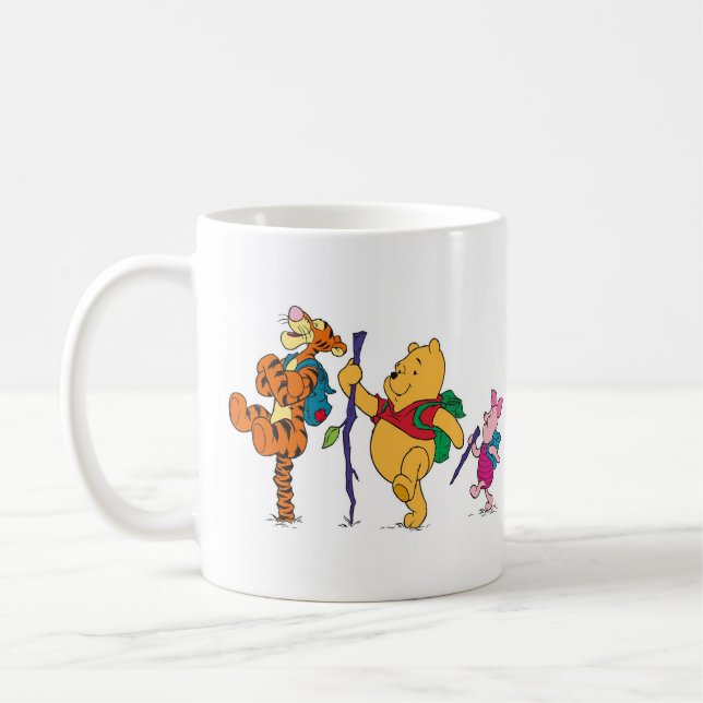 Piglet, Tigger, and Winnie the Pooh Hiking Coffee Mug (Left)