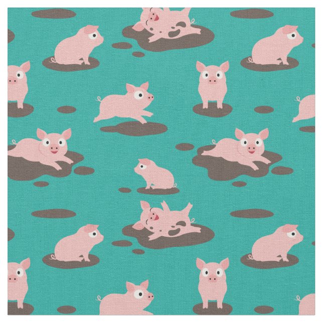 Piglets Fabric (Close Up)