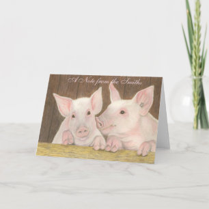 Piglets Note Card