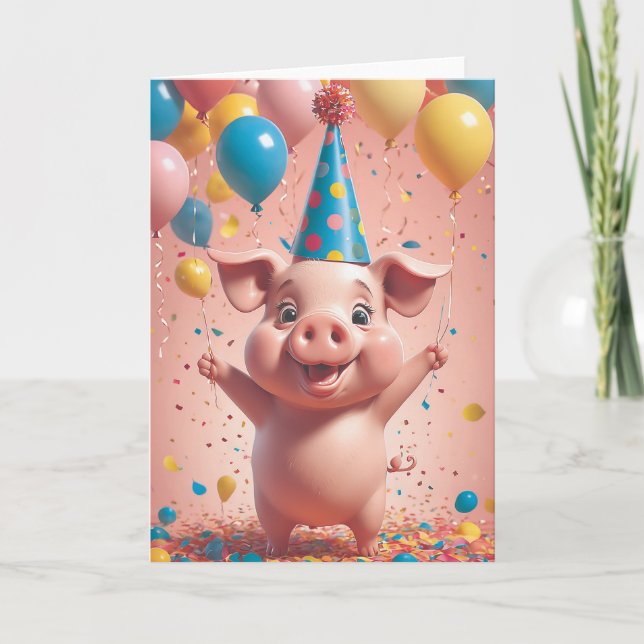 Piglet's Sunny Day Out Card (Front)
