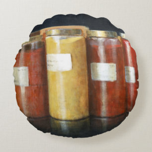Pigment Jars Round Pillow