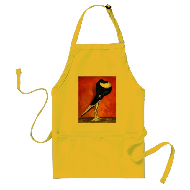 Pigmy Pouter Pigeon Black Pied Standard Apron (Front)
