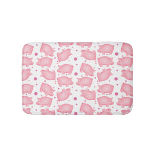 Pigs And Polka Dots Bath Mat