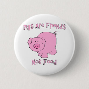 Pigs Are Friends, Not Food PETA 2 Inch Round Button