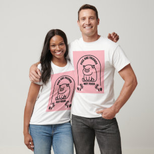 PIGS ARE FRIENDS NOT FOOD VEGAN PIG T-SHIRTS