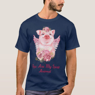 Pigs Are My Spirit AnimalPig Lovers And Farmer Gif T-Shirt
