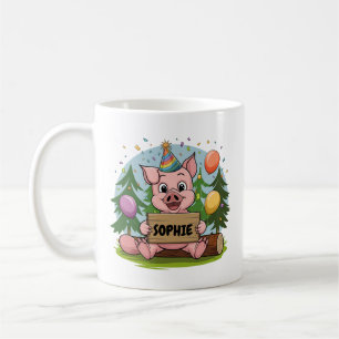 Pigs birthday coffee mug