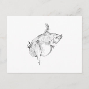 Pigs Can Fly Postcard