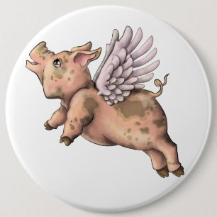 Pigs Fly 6 Inch Round Button