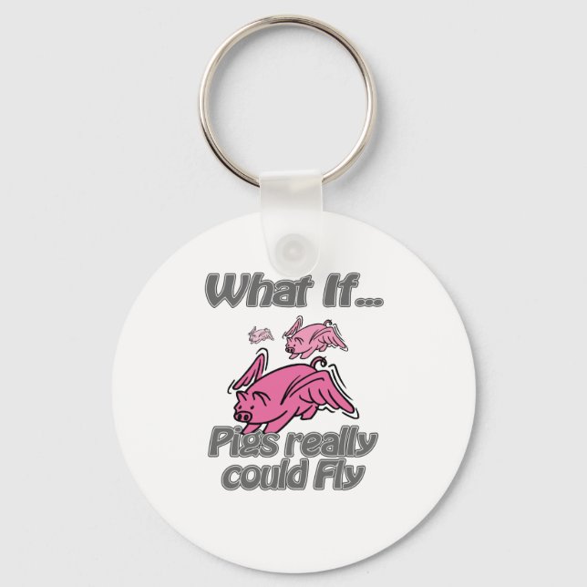 Pigs Fly Keychain (Front)