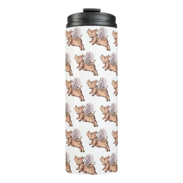 Pigs Fly Thermal Tumbler (Front)
