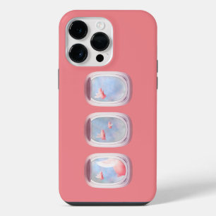 Pigs Flying Past Airplane Window iPhone 14 Pro Max Case