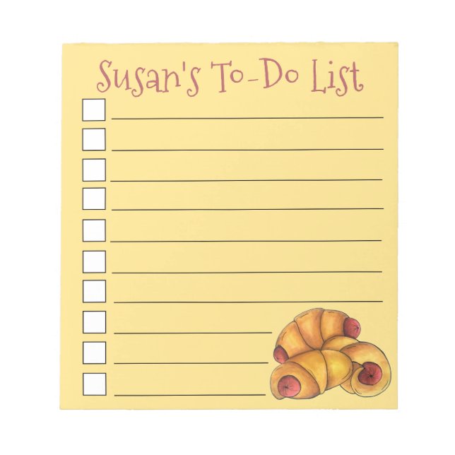 Pigs in a Blanket Crescent Roll Hot Dog Junk Food Notepad (Front)