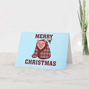 Pigs in blankets Christmas Xmas Card