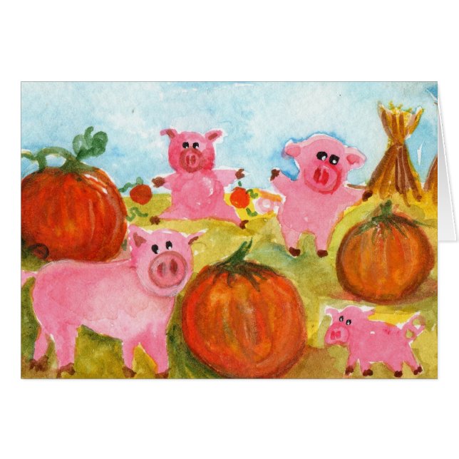 Pigs in Pumpkin Patch (Front Horizontal)