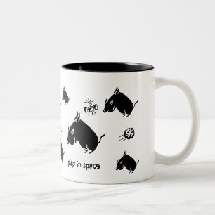 Pigs in Space II Two-Tone Coffee Mug