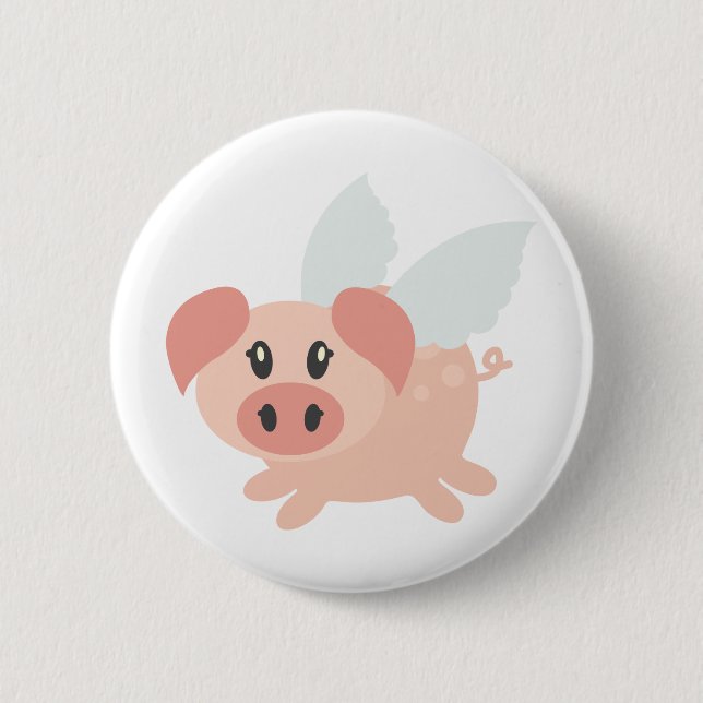Pigs Might Fly 2 Inch Round Button (Front)