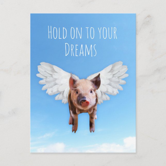 Pigs Might Fly Postcard (Front)