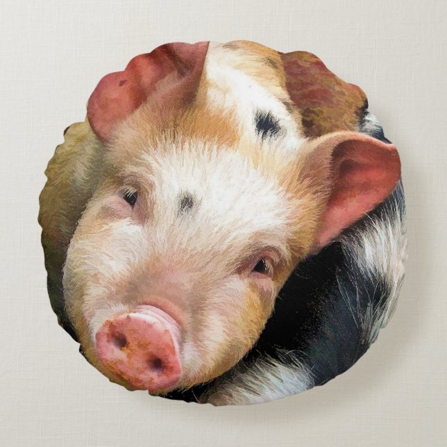 PIGS ROUND PILLOW (Front)