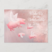 Pigs Voler-Une Carte Postale De Jour Incroyable