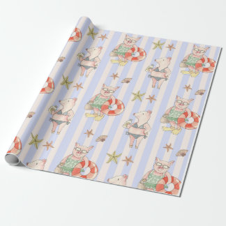 Pigs wrapping paper